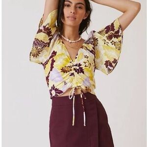 Maeve by Anthropologie floral shirt